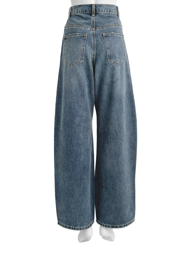 ワイドカーブデニムパンツ