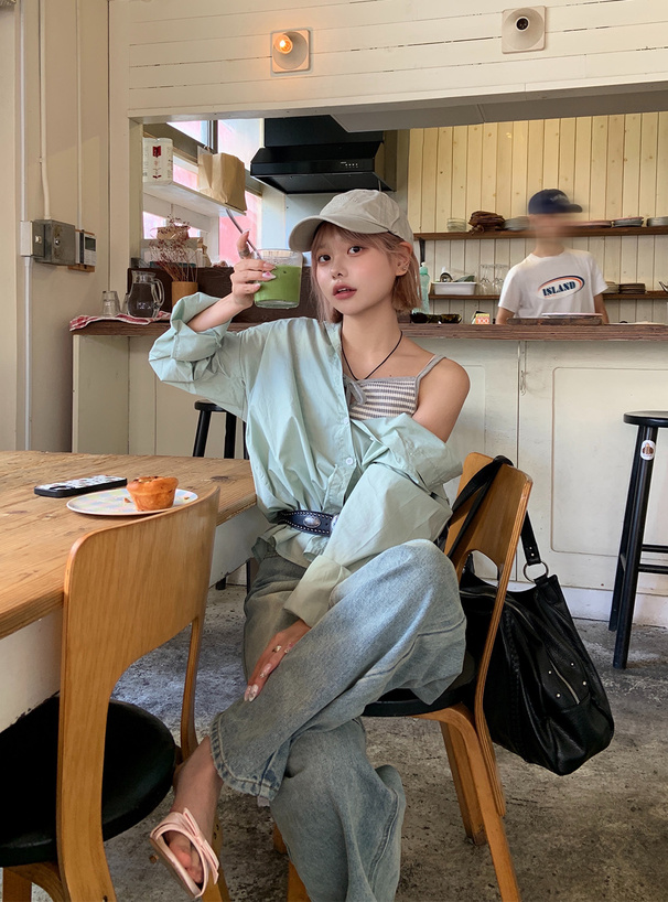 ワイドカーブデニムパンツ