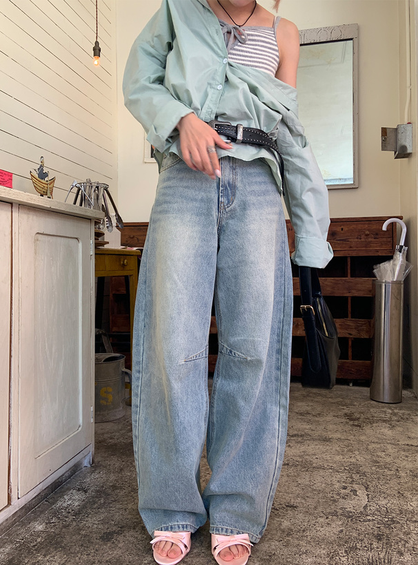 ワイドカーブデニムパンツ