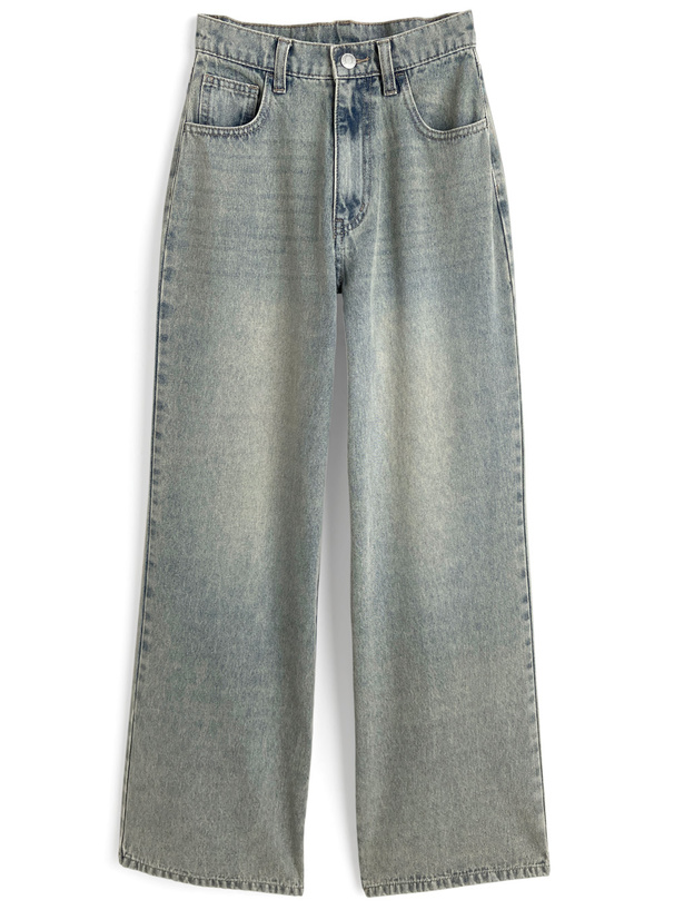 ポケットレースストレートデニムパンツ[cu566] | レディース