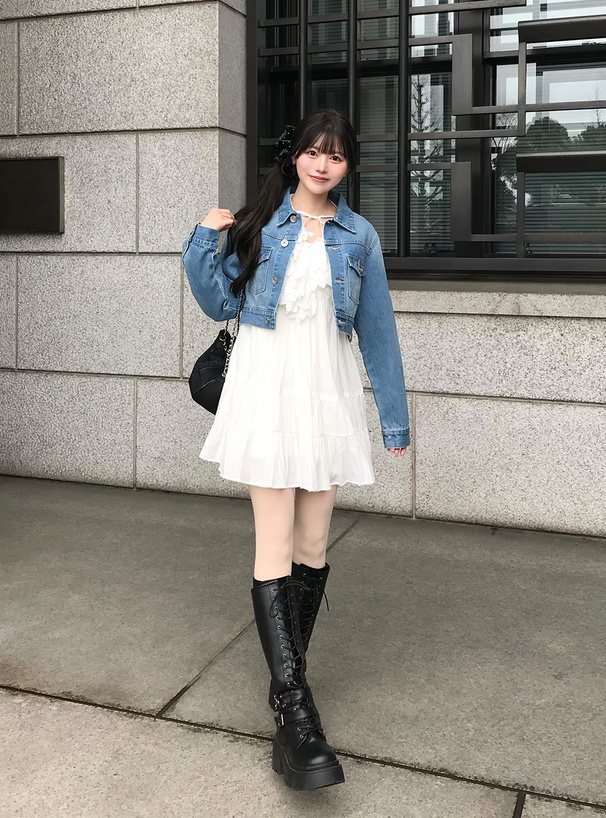 ショート丈デニムジャケット