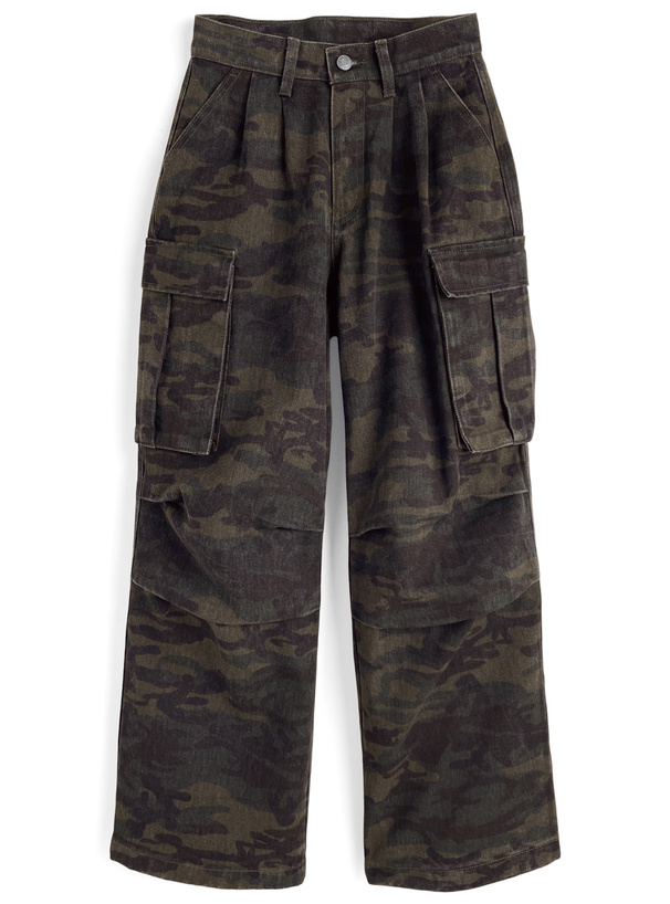 ILLIT アイリット BEBカモフラージュ柄カーゴワイドパンツ[cu581]