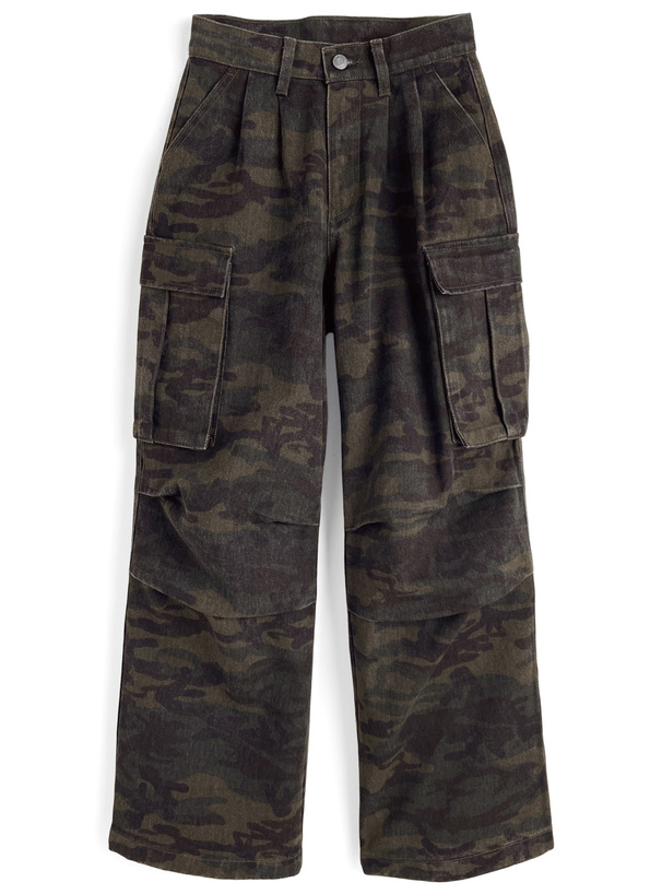 ILLIT アイリット BEBカモフラージュ柄カーゴワイドパンツ