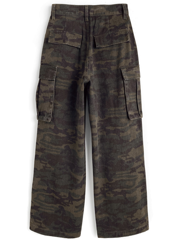 ILLIT アイリット BEBカモフラージュ柄カーゴワイドパンツ