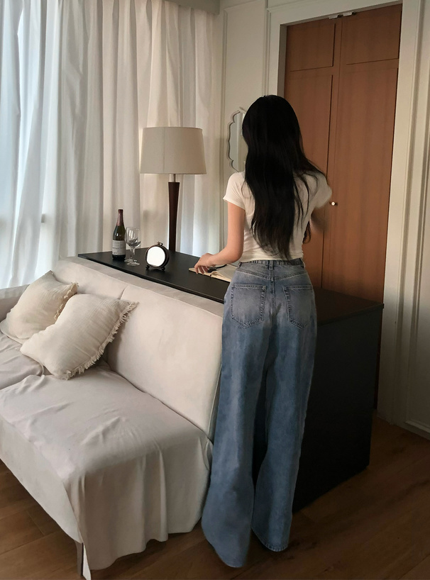 ワイドデニムパンツ