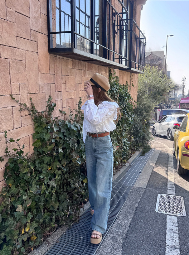 ワイドデニムパンツ