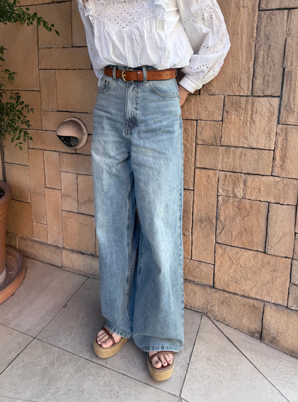 ワイドデニムパンツ