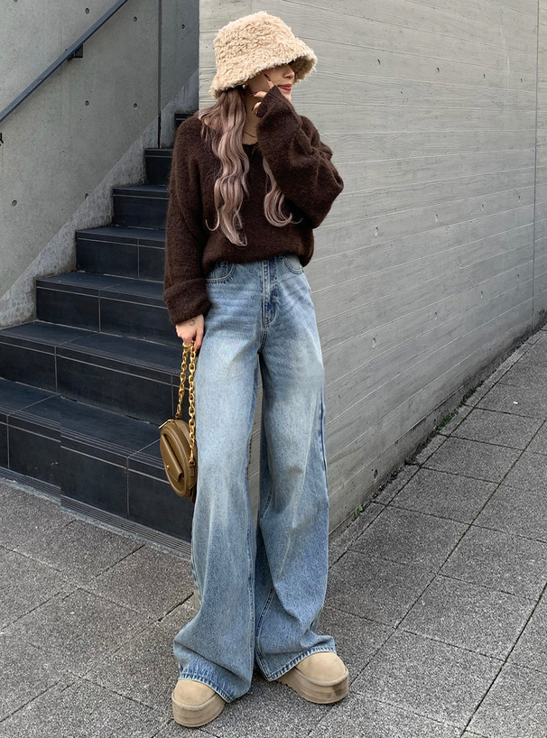 ワイドデニムパンツ