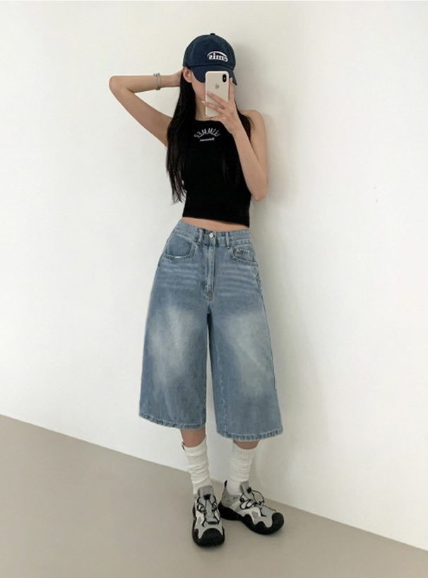 ILLIT アイリット BEB ハーフデニムパンツ