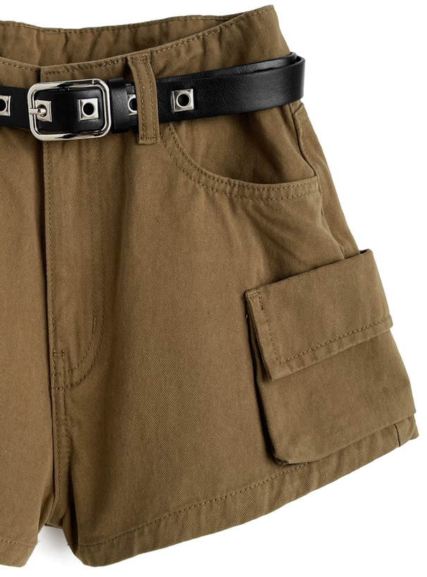 ベルト付きカーゴショートパンツ[cu614] | レディースファッション通販
