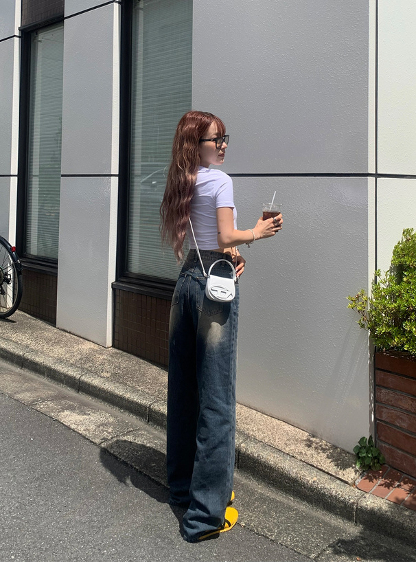 ワイドデニムパンツ