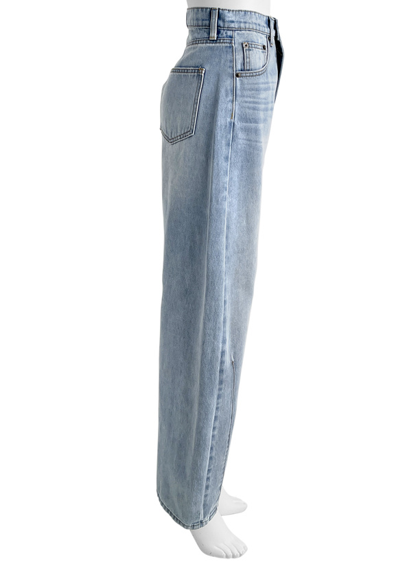 カーブデニムパンツ
