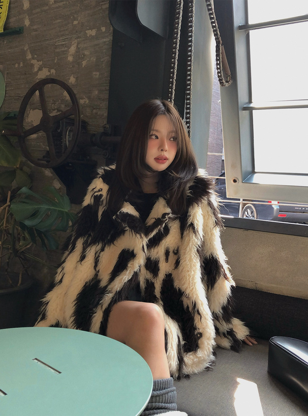 襟2Wayミックスカラーファーブルゾン[cz01] | レディースファッション