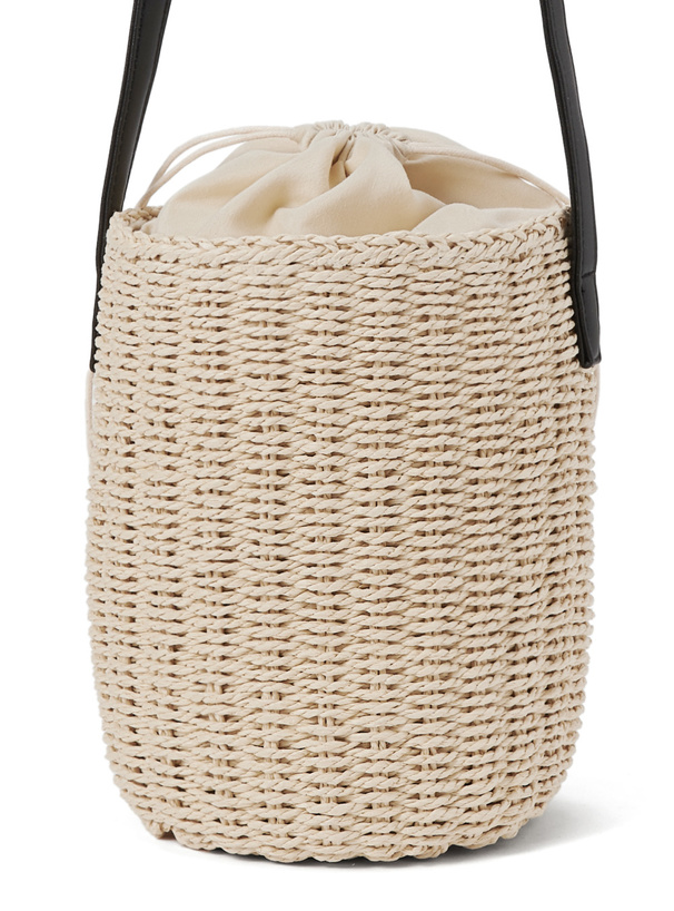 レザーコンビペーパーバケツバッグ