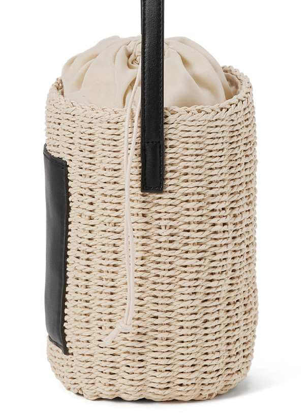 レザーコンビペーパーバケツバッグ