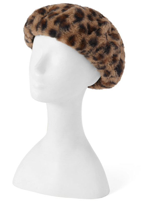 レオパード柄ファーベレー帽[dd432a] | レディースファッション通販の