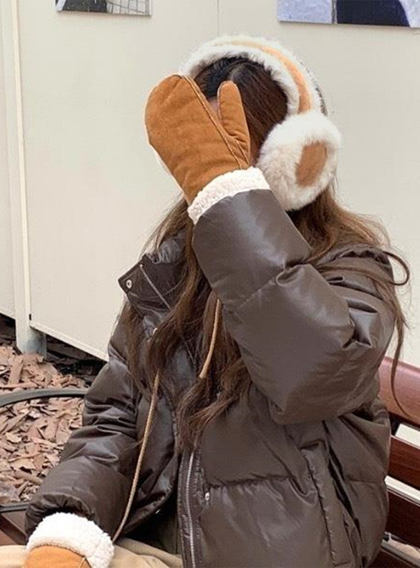 ムートン風イヤーマフラー