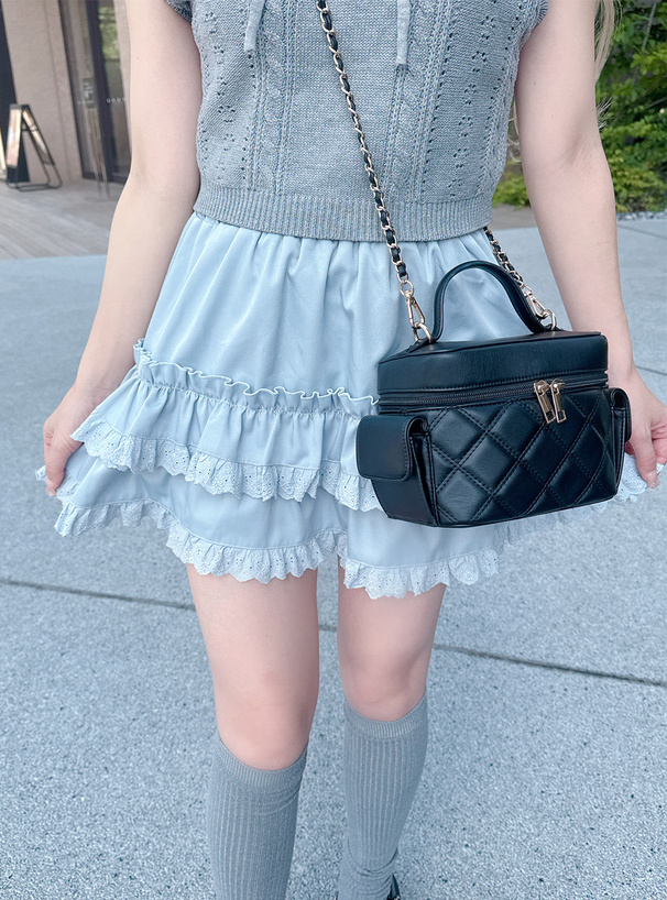 キルティングバニティショルダーバッグ