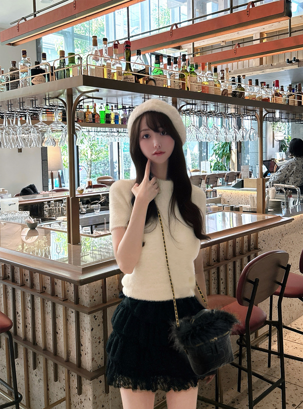 2Wayファーキルティングバニティバッグ