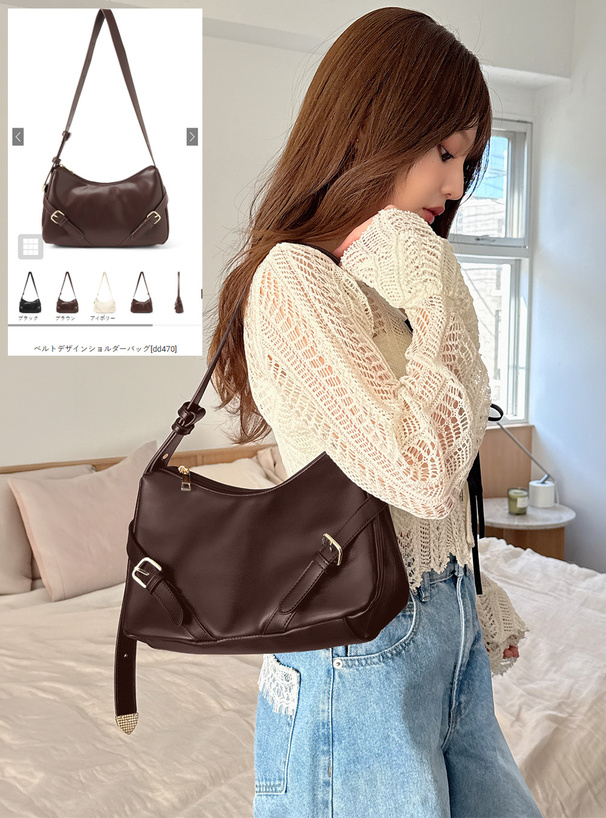 ベルトデザインショルダーバッグ[dd470] | レディースファッション通販