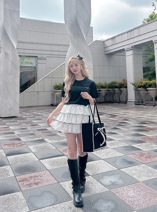 ビッグリボン配色キャンバストートバッグ