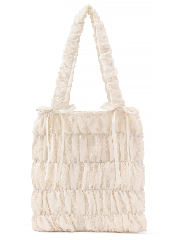 リボンチュールトートバッグ