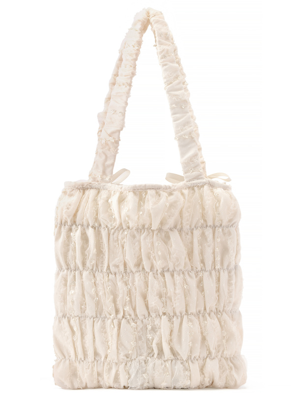 リボンチュールトートバッグ