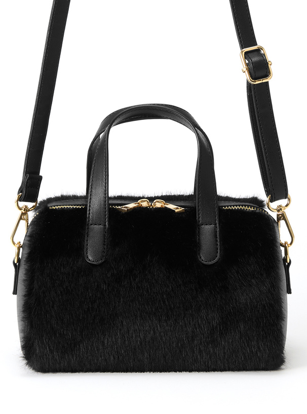 2Wayファーボストンバッグ[dd482]