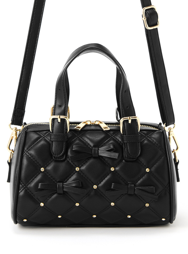 2Wayリボンキルティングボストンバッグ[dd485]