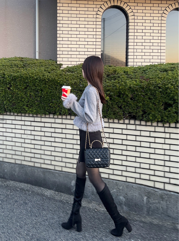 2Wayリボンキルティングフラップバッグ