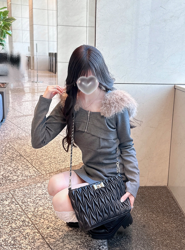 キルティングリボンチェーンショルダーバッグ[dd489] | レディース