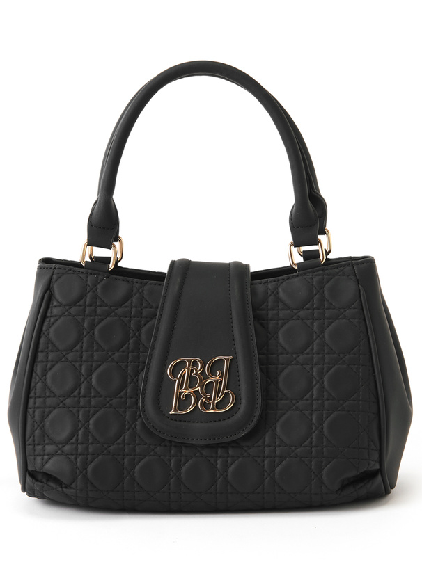 キルティングロゴプレートハンドバッグ[dd490]