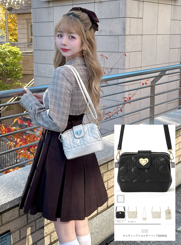 キルティングショルダーバッグ