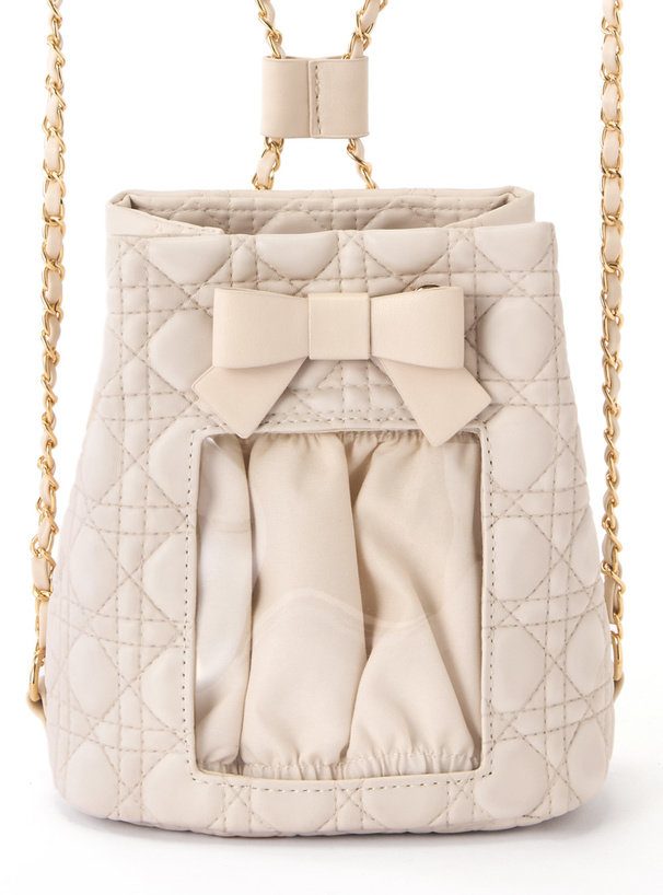 ぬい活キルティング巾着ミニリュック