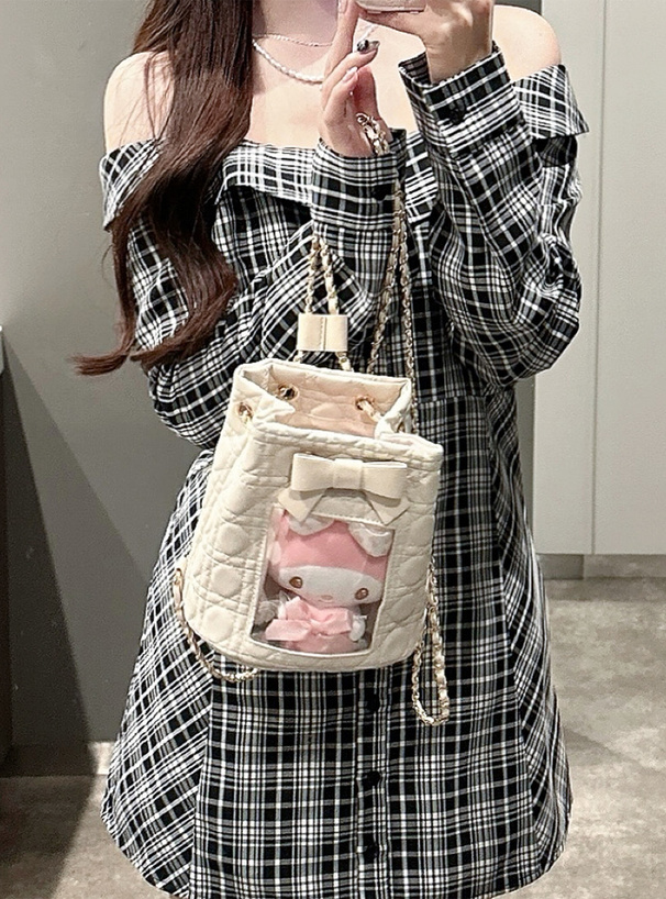 ぬい活キルティング巾着ミニリュック
