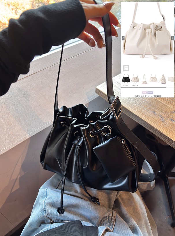 巾着ショルダーバッグ