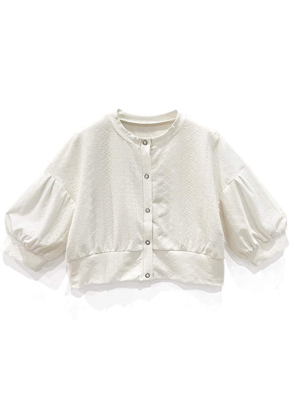 レースドロップショルダーカーディガン