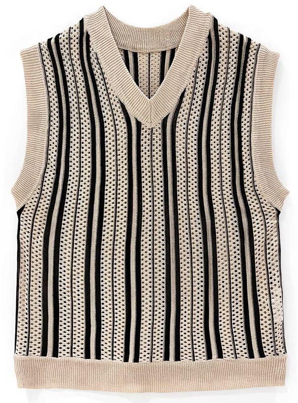 ストライプ柄メッシュベスト Dh1187 レディースファッション通販のグレイル Grl 公式