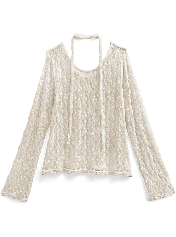 チョーカー付きレーストップス