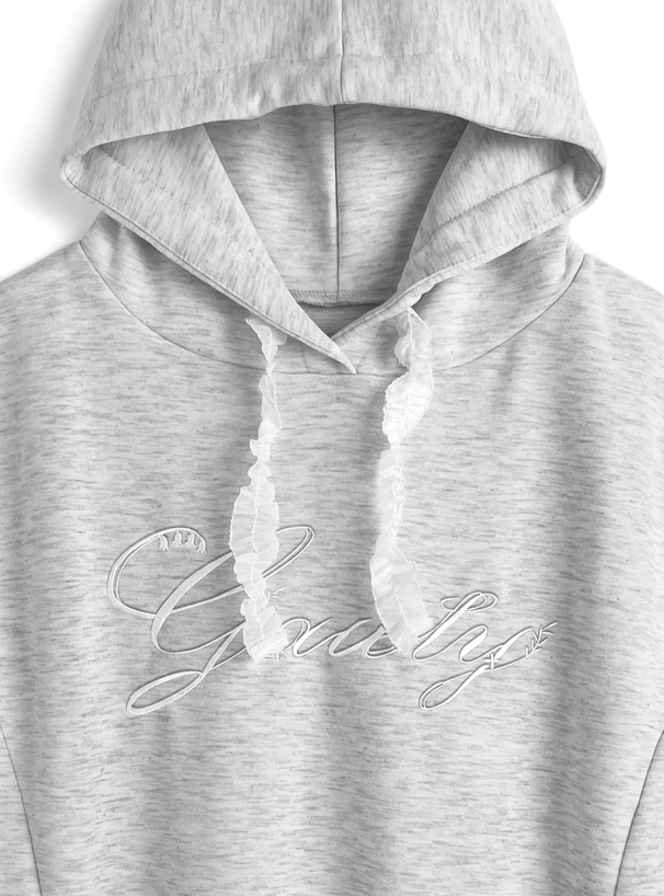 フリル紐フレンチスリーブパーカートップス[dh1371] | レディース