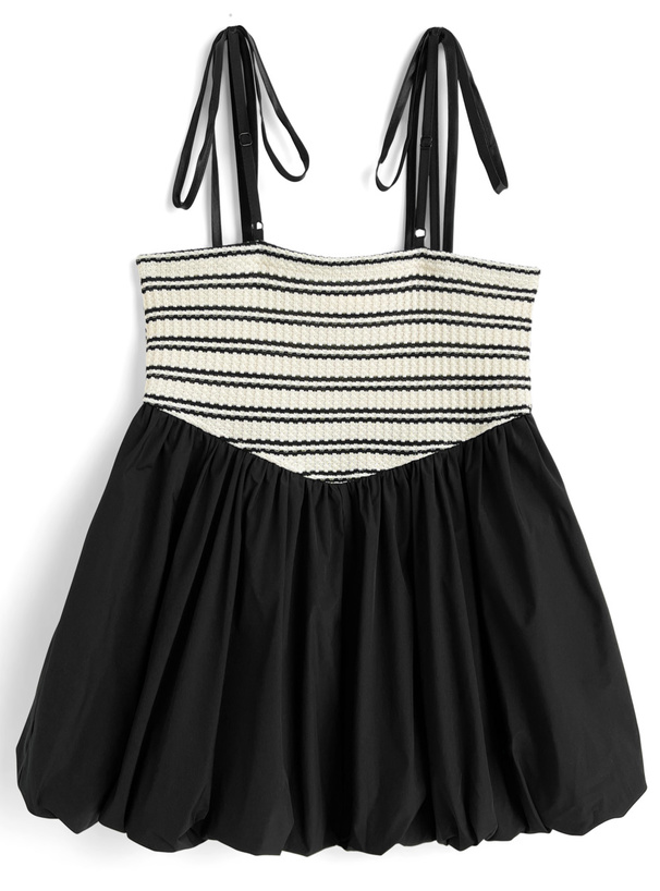 ボーダーバルーンキャミトップス