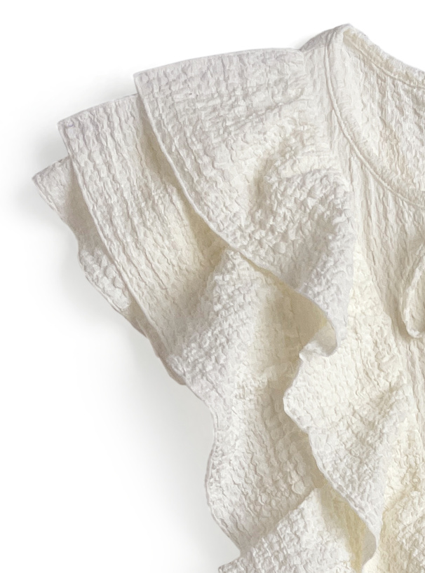 ラッフルフリルリボンジャガードミニワンピース[dh1388] | レディース