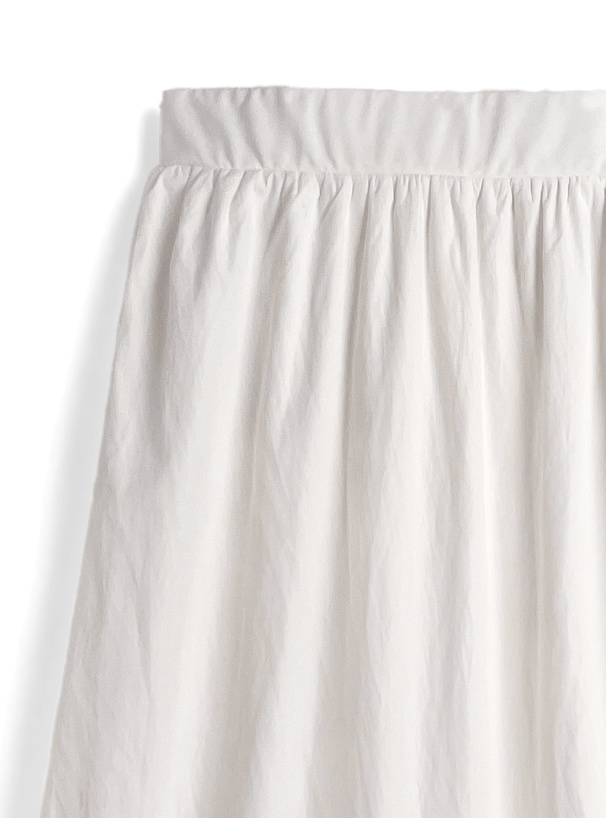 レース切替ティアードフリルロングスカート