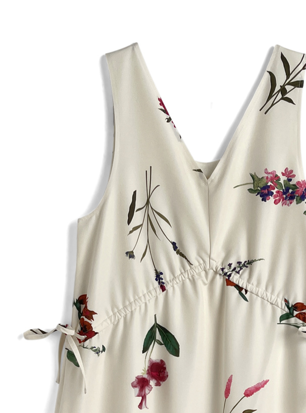 【KAREN MILLEN】花柄 ジャージ ノースリーブ マキシドレス KAREN MILLEN】花柄 ジャージ ノースリーブ マキシドレス