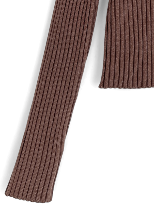 ホックデザインニットトップス