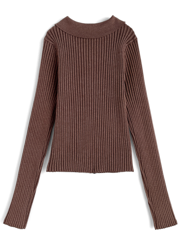 ホックデザインニットトップス