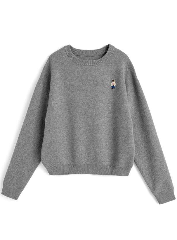 くまワッペンニットトップス[dh1406] | レディースファッション通販の