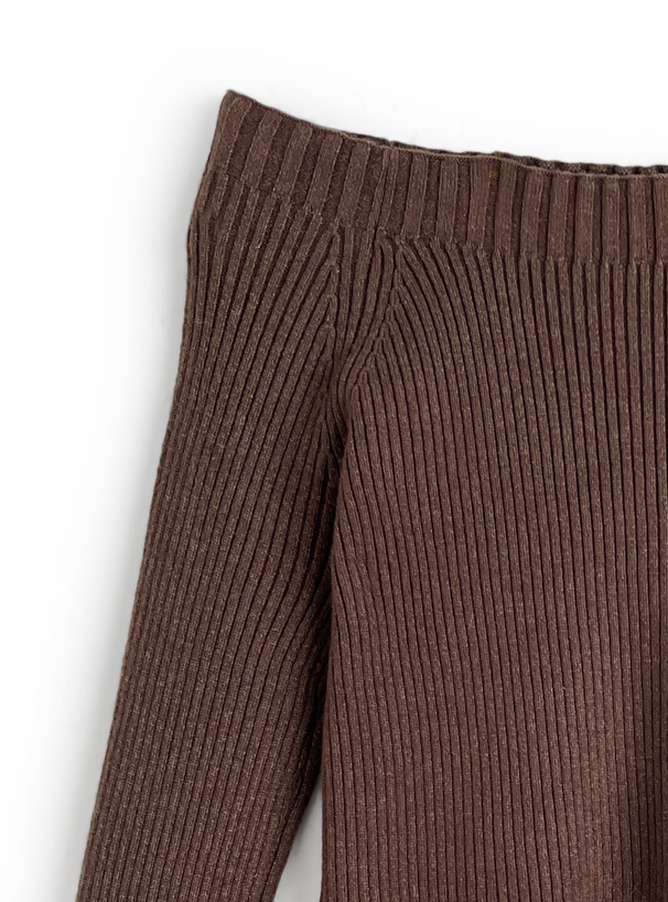 2Wayフレアスリーブシャギーペプラムニットトップス