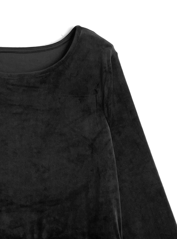 裾フリルペプラムベロアトップス[dh1411] | レディースファッション