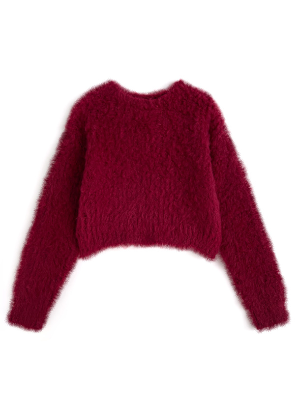 シャギーショート丈ニットトップス[dh1416] | レディースファッション